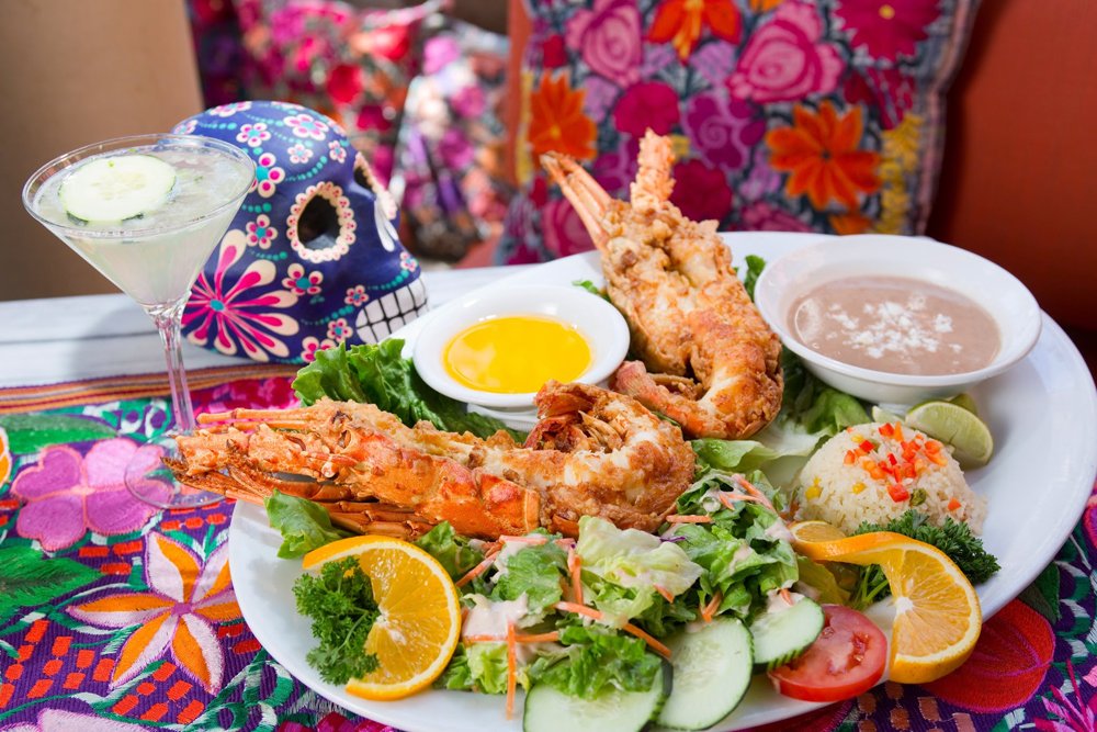 Puerto Nuevo style lobster